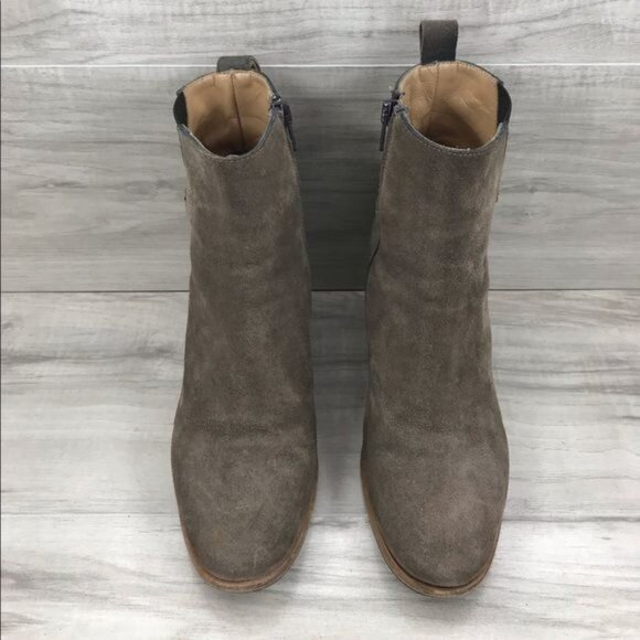 Napoleoni Ankle Boots Womens EU 39 Brown Suede Zip Booties - Picture 6 of 10